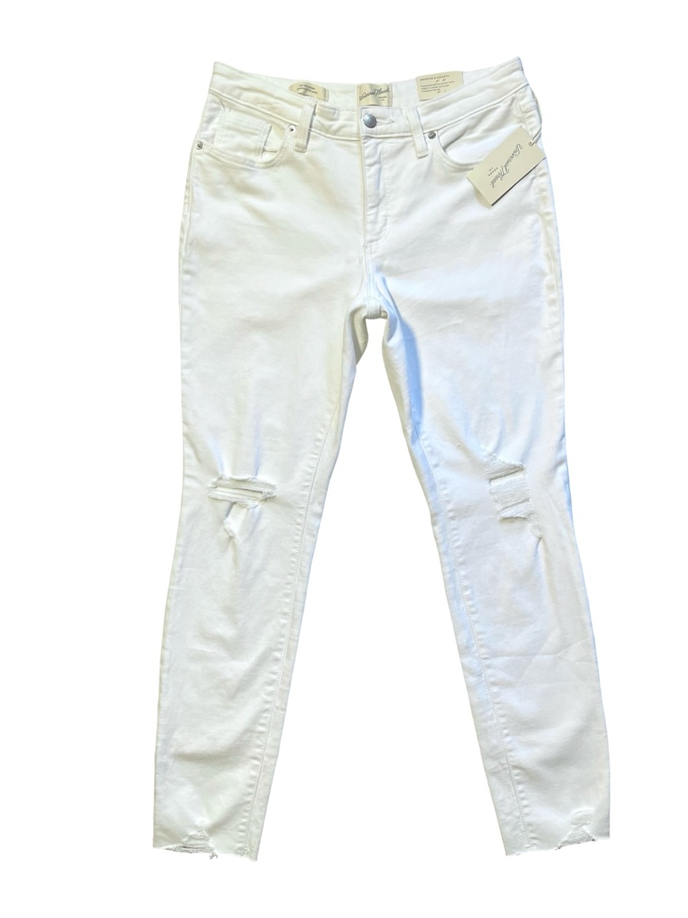 Universal Thread White Mid-Rise Distressed Skinny Jeans Size 10/30 NWT - Picture 3 of 6